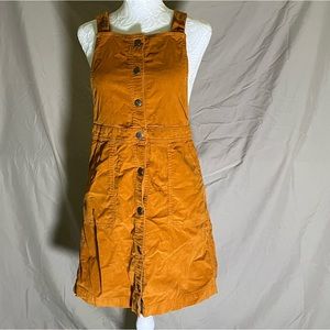 Orange corduroy overall size 12 old navy dress